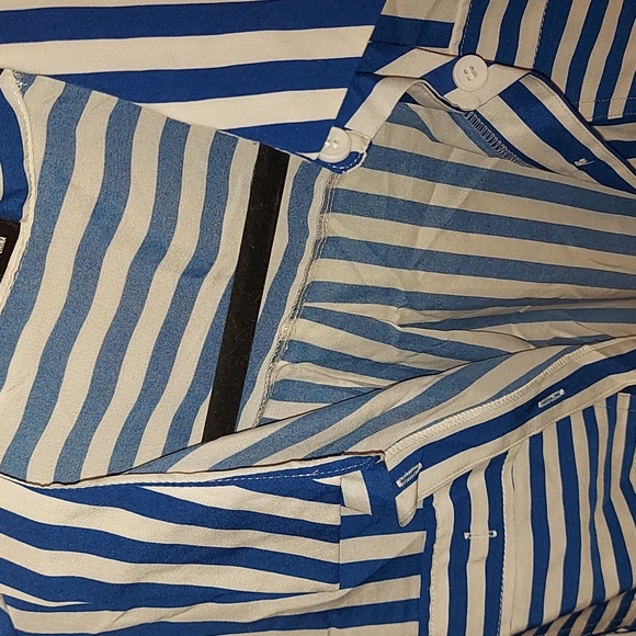 ❌️SOLD❌️ Blue + white striped shirt - jacket - summer cottage - Picture 5 of 5